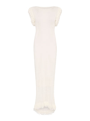 08 Fringe Dress | White