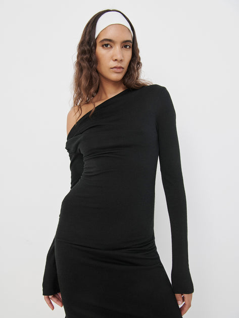paris georgia event matte jersey nomi dress black Paris Georgia Elemental Manahou Dress