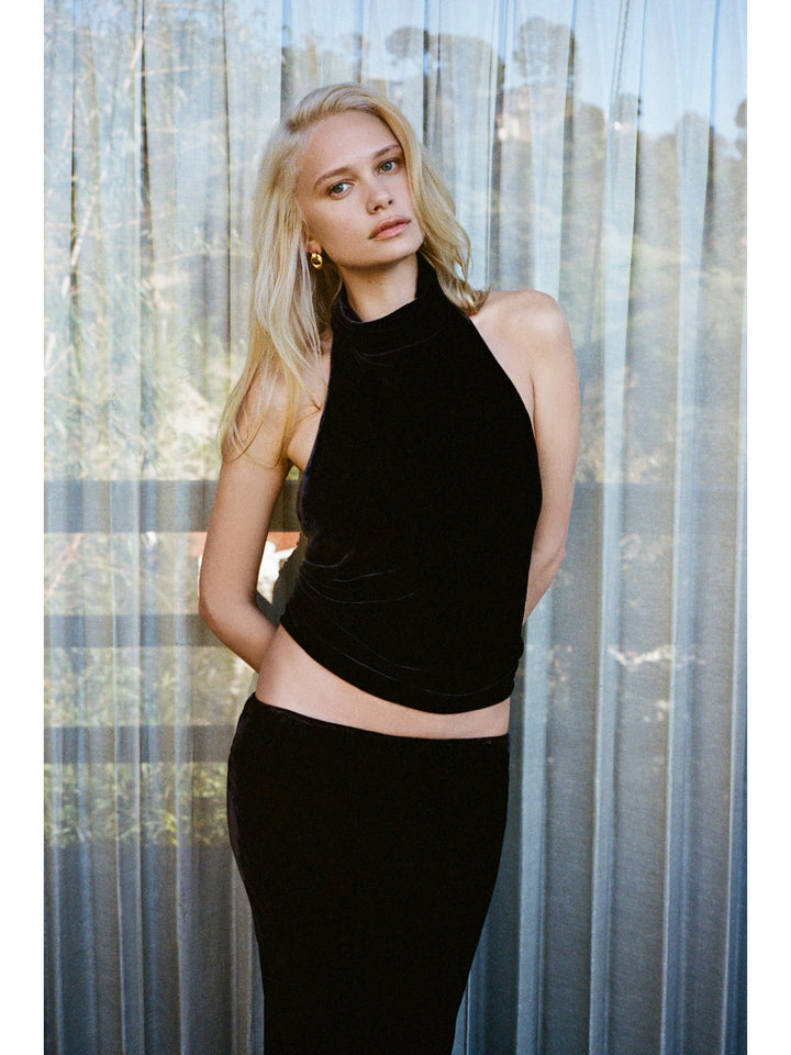 Kate Skirt | Velour Brown