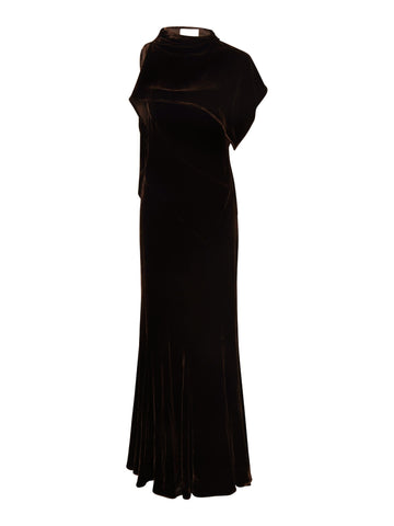 Kate Dress | Velour Brown
