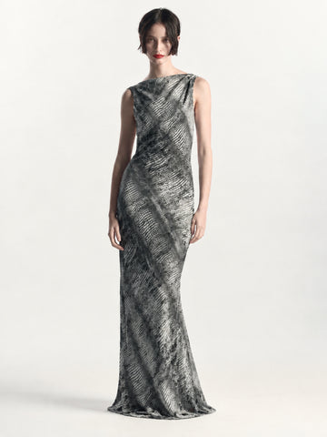 Cruz Dress | Croc Print Black