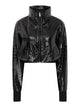 Seb Croc Leather Bomber Jacket | Black