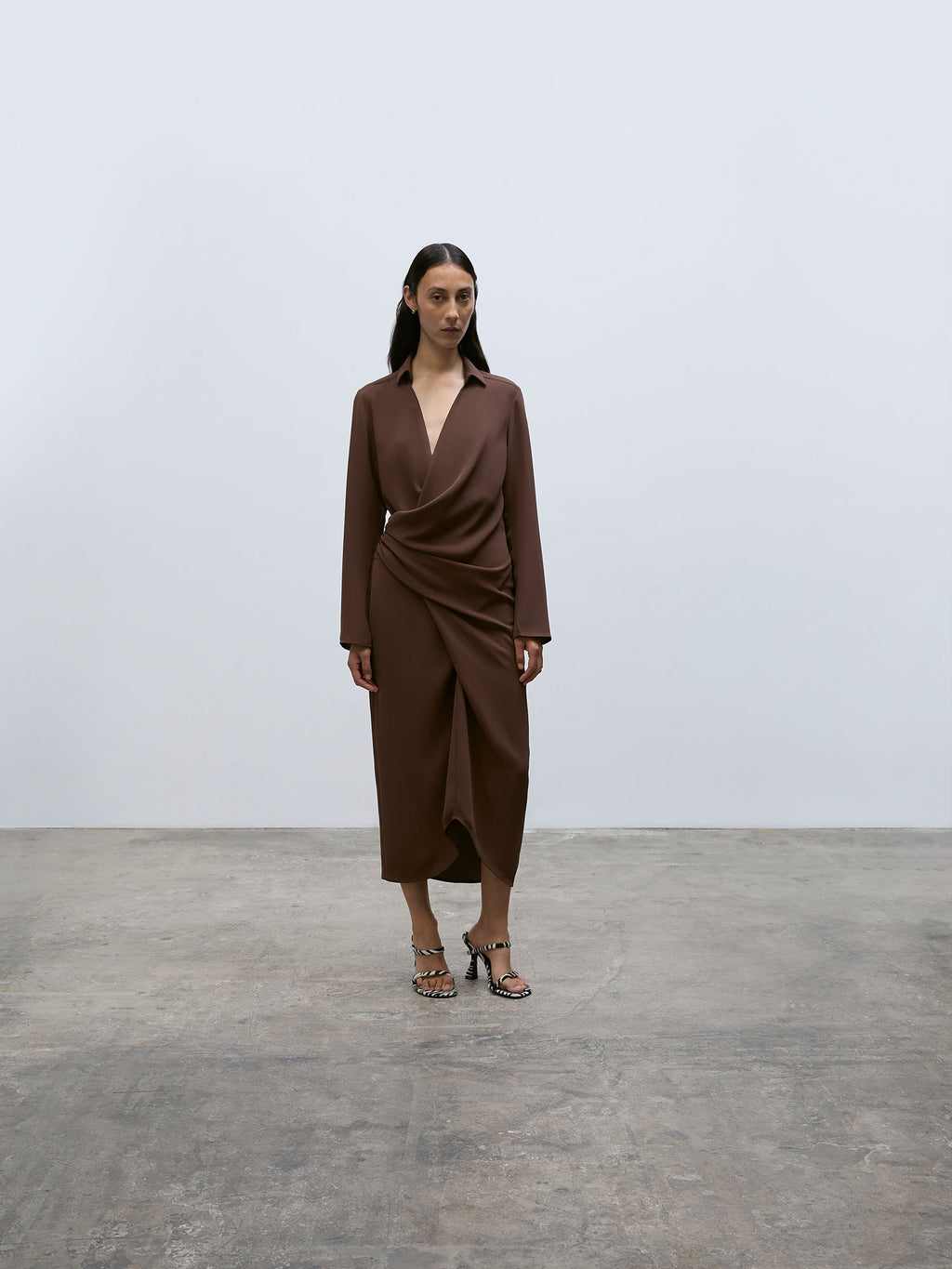 Simone Shirt Dress | Chocolate