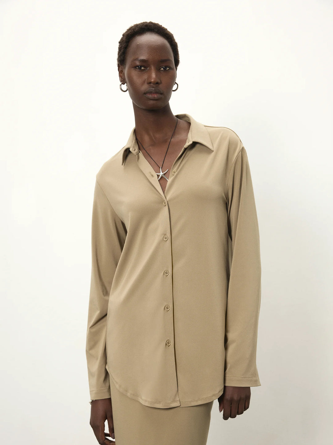 Elemental Staple Jersey Shirt | Almond