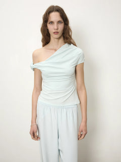 Elemental Bias Silk Pants | Ice Blue