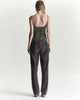 Python Leather Trouser | Tabacco Snake Skin