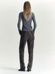 Amelia Pointelle Top | Melange Gray