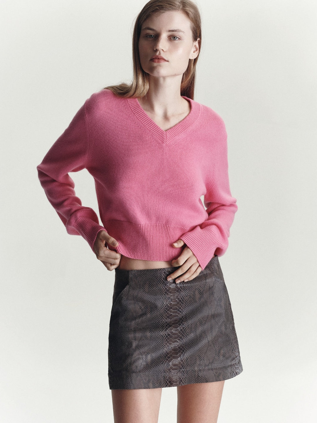 Cass Mini Skirt | Tabacco Snake Skin