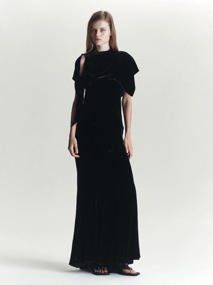 Kate Dress | Velour Brown