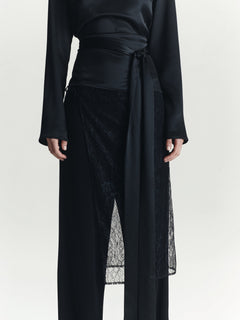 Slinky Lace Pant | Black