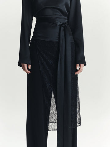 Slinky Lace Pant | Black