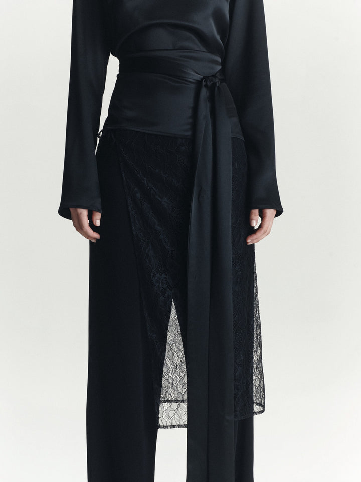 Slinky Lace Pant | Black