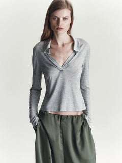 Sheer Polo | Gray