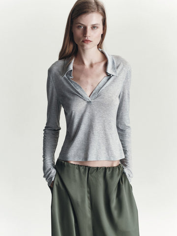 Sheer Polo | Gray