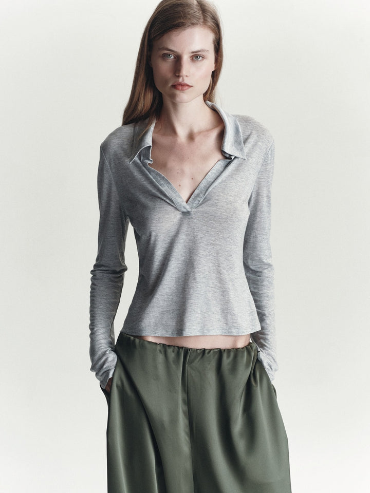 Sheer Polo | Gray