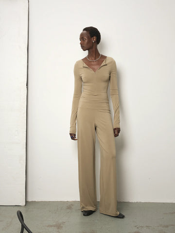 Elemental Mesh Bodysuit | Almond