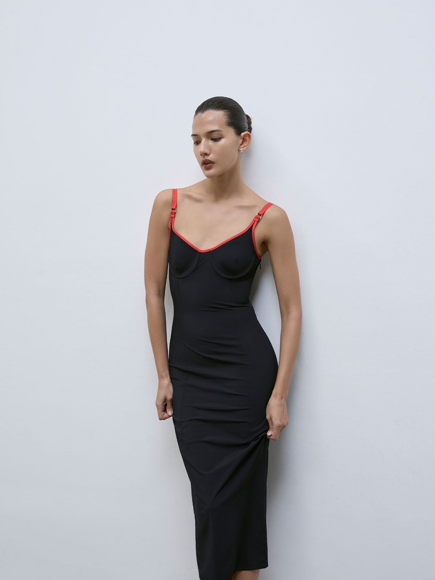 Parker Dress | Black and Red