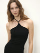 Elemental Halter Hardware Dress | Black