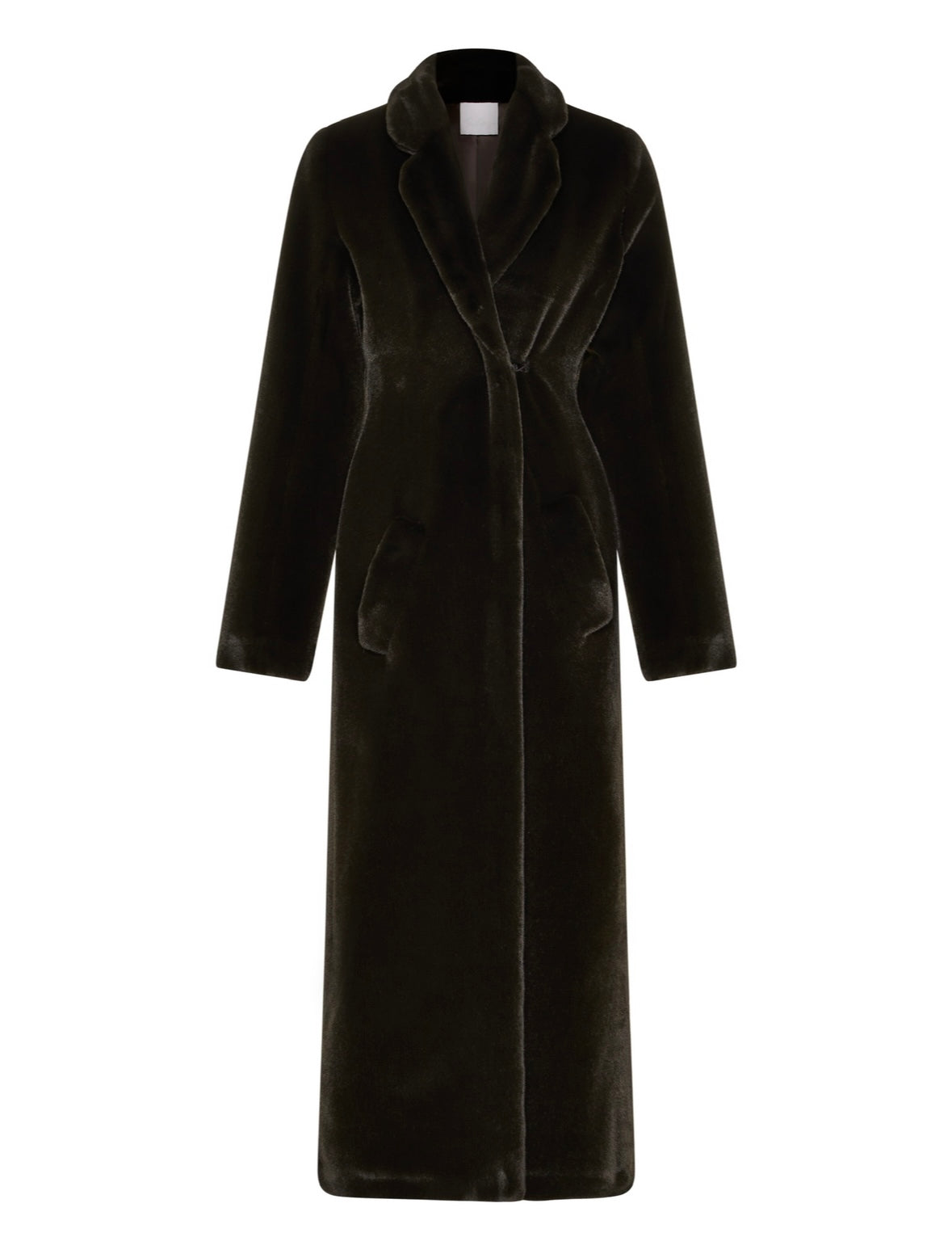 Faux Fur Coat | Deep Brown