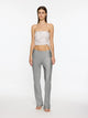 Belted Sleek Pant | Silver