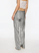 Belted Sleek Pant | Silver