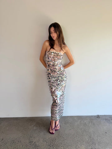 Audrey Dress | Pink/Green Multi