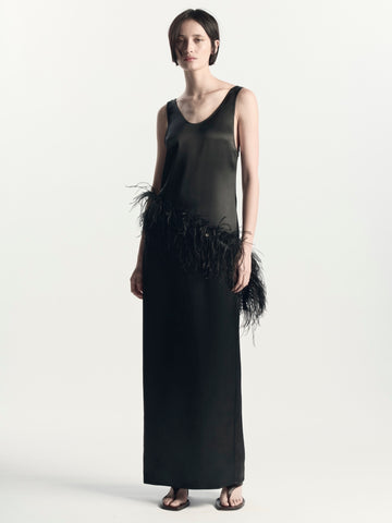 Ostrich Gown | Black