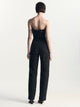 Croc Embossed Leather Pants | Black