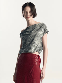 Alice Top | Croc Print Black