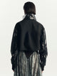 Seb Croc Leather Bomber Jacket | Black