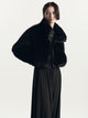 Seb Faux Fur Bomber Jacket | Black