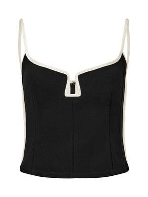 Marlo Singlet | Black & White