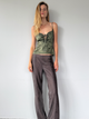 Python Leather Trouser | Tabacco Snake Skin