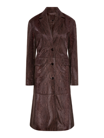 Classic Leather Jacket | Tabacco Snake Skin
