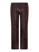 Python Leather Trouser | Tabacco Snake Skin