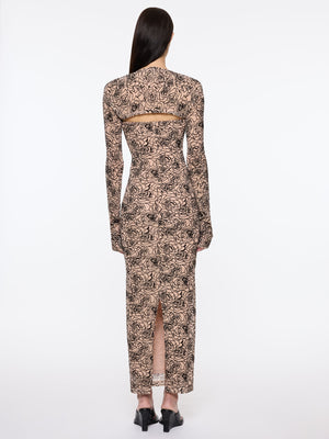 Audrey Dress | Black/Nude