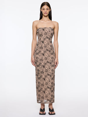 Audrey Dress | Black/Nude