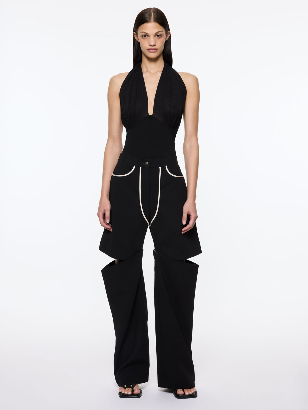 Draped Bodysuit | Black