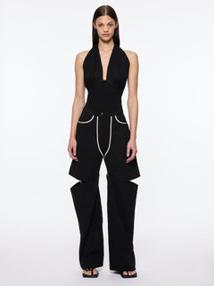 Draped Bodysuit | Black