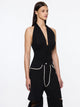 Draped Bodysuit | Black