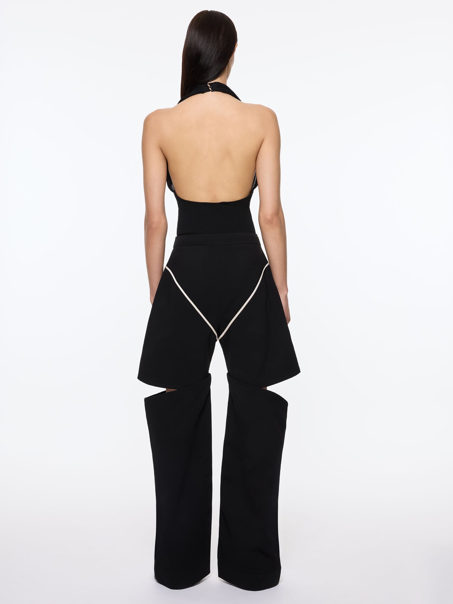 Draped Bodysuit | Black