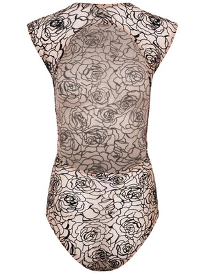 Backless Bodysuit | Rose Mesh