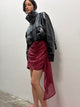 Seb Croc Leather Bomber Jacket | Black