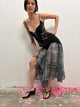 Sloane Skirt | Croc Print Black