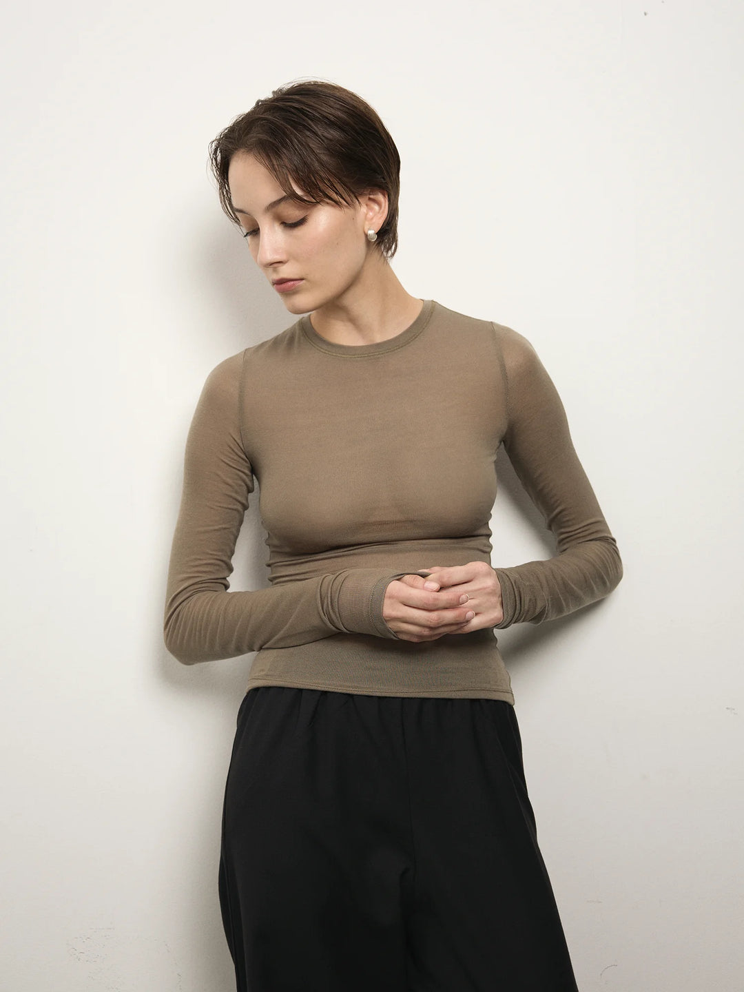 Elemental Sheer Long Sleeve | Clay