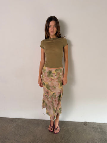 Elemental Sheer Baby Tee | Clay