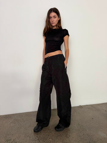 Sheer Baby Tee | Black