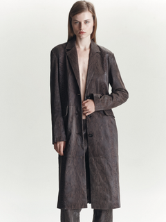 Classic Leather Jacket | Tabacco Snake Skin