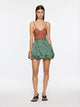 Volume Mini Skirt | Duck Green