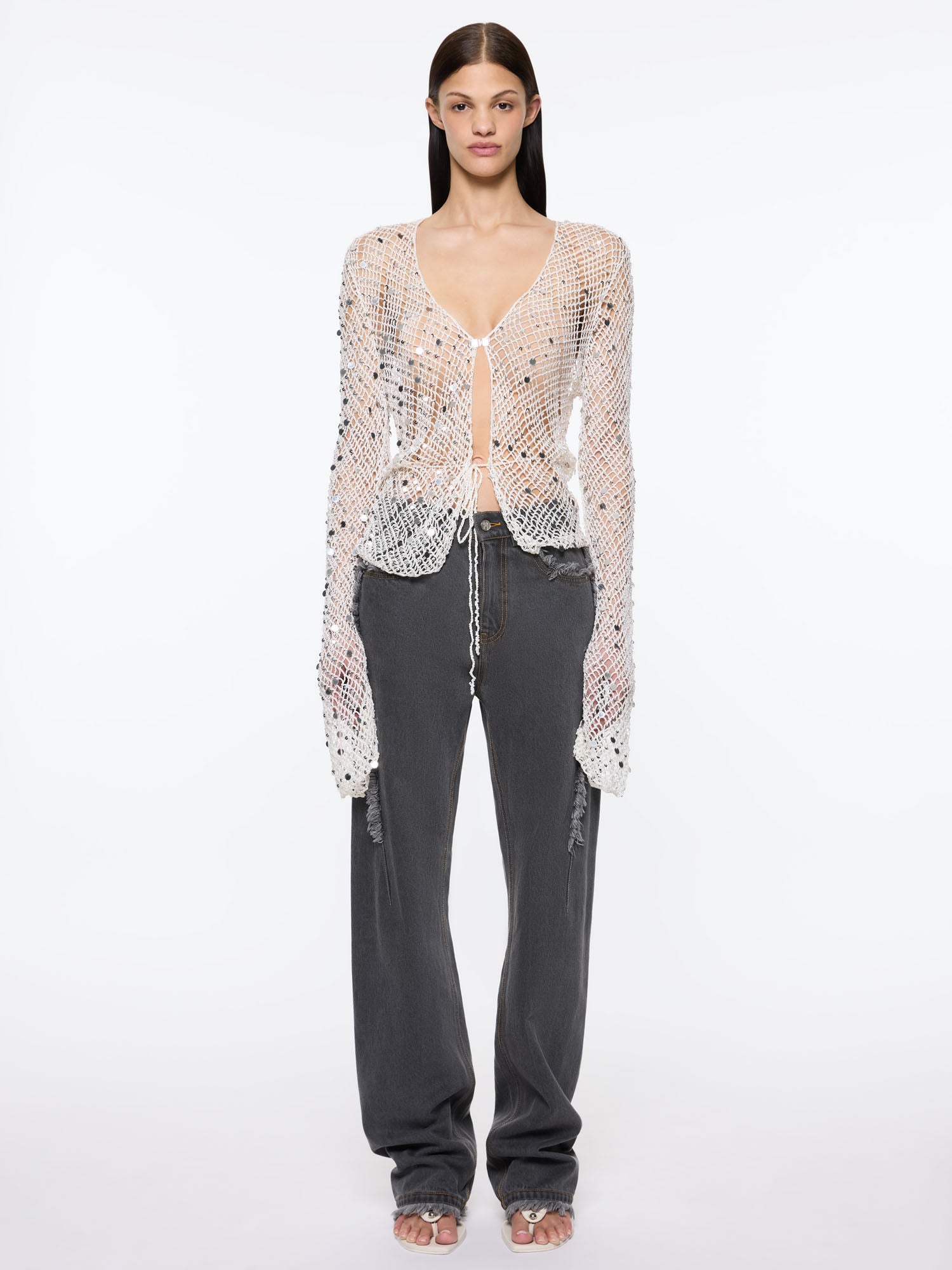 GALLE Paris 売れ筋商品|||ガレパリ ニット&セーター アウター レディース Sweaters White WP25KSW060-CREA-F.jpg?v=